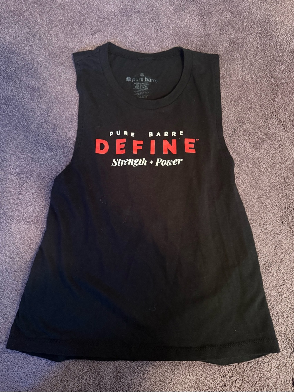 Pure Barre Define Strength + Power Black Muscle Tank